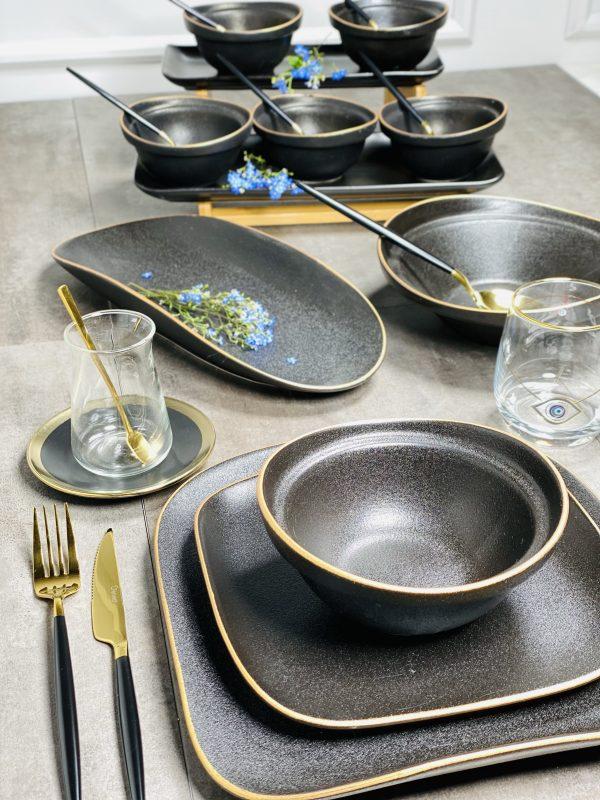 Service de table 29 pièces bleu/porcelaine Service de table 29 pièces bleu/porcelaine