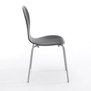 Set von 6 Stühlen Moderne Wohnzimmer, Wohn-Und Esszimmer Schwarz-Füße Chrom