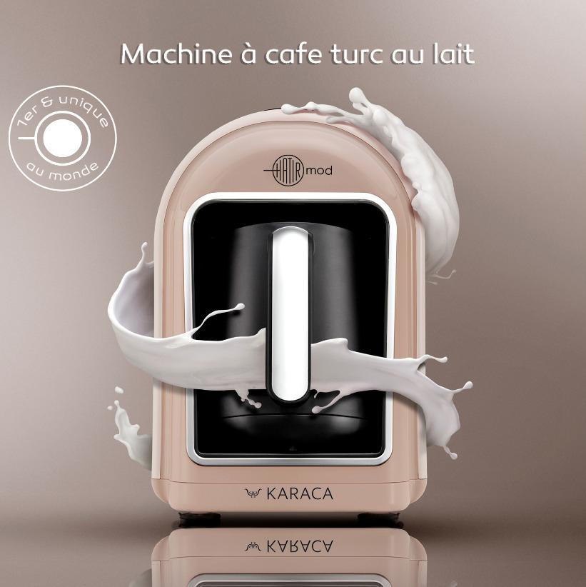 KARACA Hatır Köz Milky Machine à Café Turc 300 Ml Or Rose – 5 Tasses, Contrôle Température, Arrêt Auto, Mousse Parfaite Pour Café Authentique