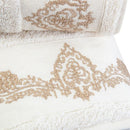KARACA HOME ELDORA NEU 4-teiliges Badetuch-Set beige-off-white