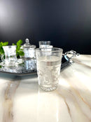 TREND HOME ORIENT SILBER Set aus 12 Gläsern mit Zuckerdose 20 Stk.