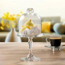 PAŞABAHÇE Présentoir pâtisserie rond pied cloche cristal - Bella Home