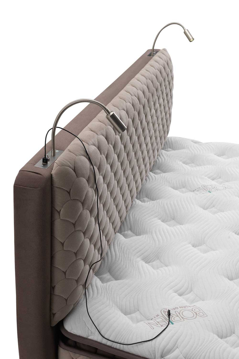 BAMBI BORJEN Lit coffre, Tête de lit et Matelas au Bore Minéral Extra Comfort - Bella Home