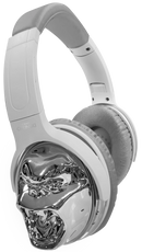 Casque Bluetooth KONG sans fil argent/blanc chrome métallisé by RICHARD ORLINSKI