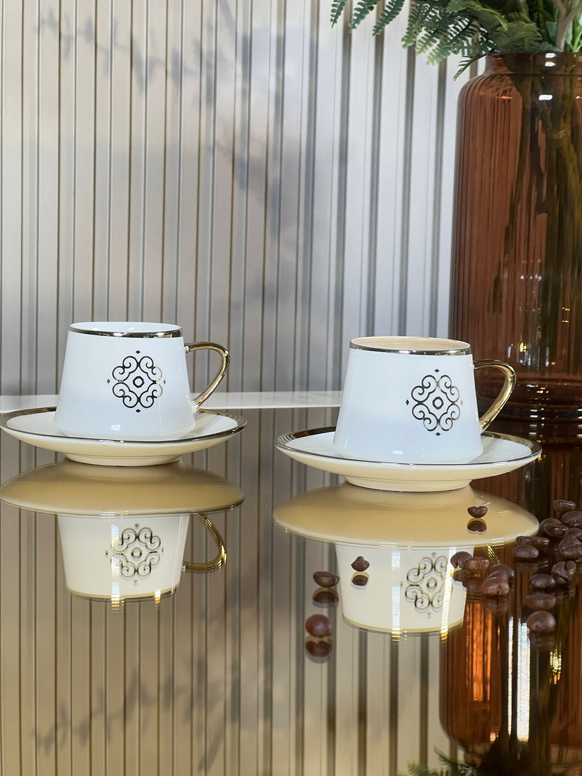 ZELLERFELD Ottoman Kaffeetassen aus Porzellan 6er Set