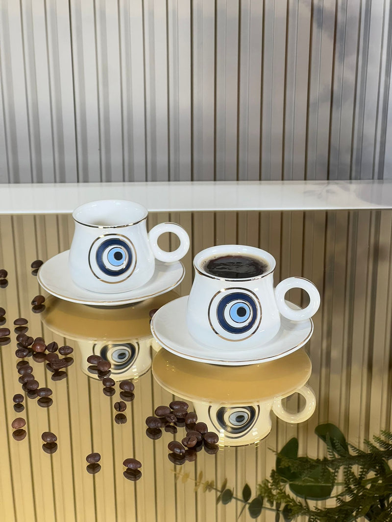 ZELLERFELD NAZAR Tasses à café en porcelaine 6 personnes - Bella Home