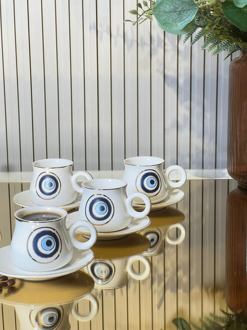 ZELLERFELD NAZAR Tasses à café en porcelaine 6 personnes - Bella Home