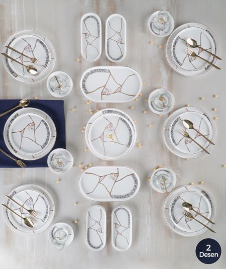 ACAR KINTSUGI MOON 6 Kişilik 25 Parça Brunch Set