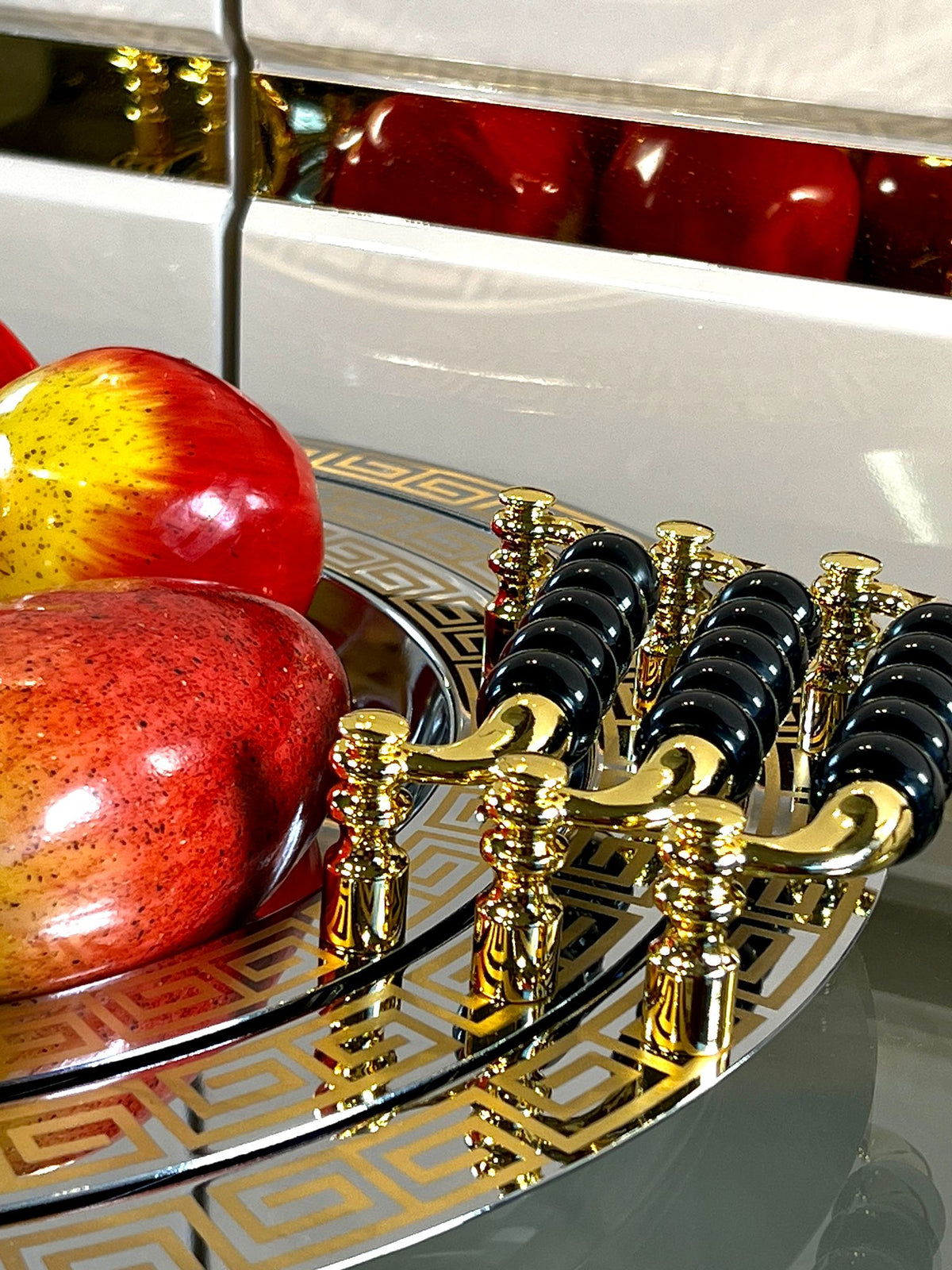 Set De 3 Plateaux Ovales Dorés AGSYFFD - Acier Inoxydable Miroir, Décoratif Et Pratique Pour Cuisine & Salle De Bain