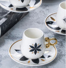 ACAR MAISON 6'Lı porselen kahve fincan takımı