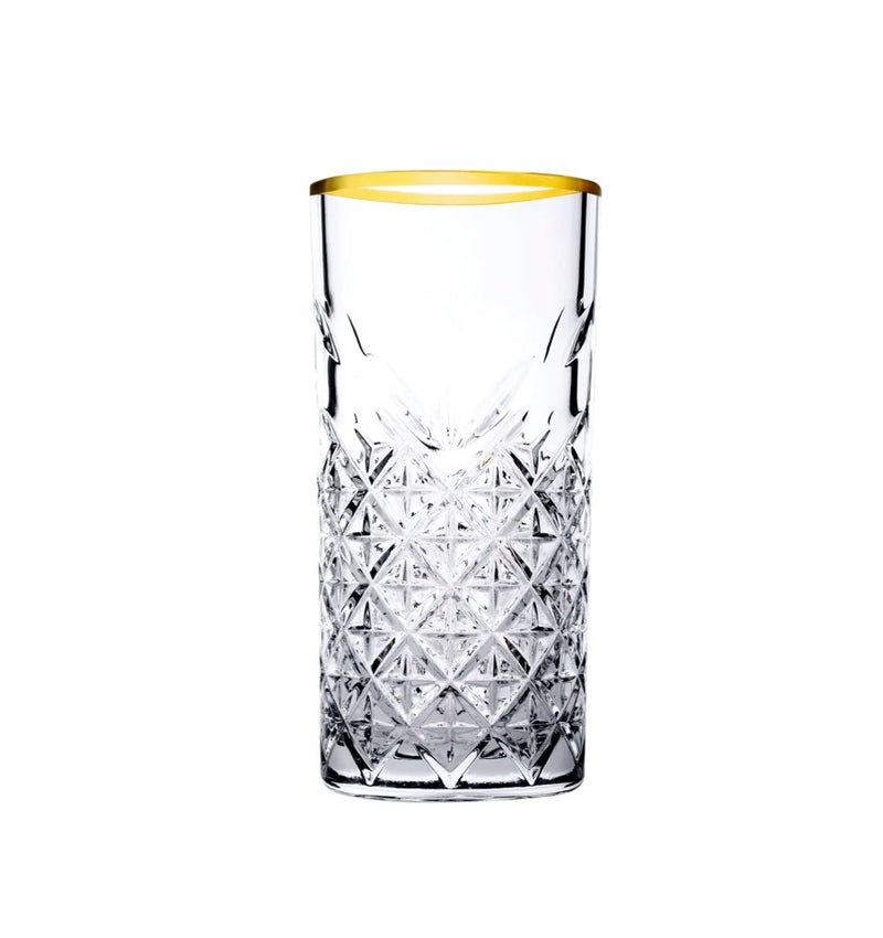PASABAHCE TIMELESS 4 Verres GOLD TOUCH Long 450 ml