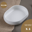 ACAR BIANCO PERLA MOON 2'li tabak seti 16,5 x 12 x 3,9 cm