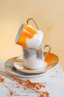 ACAR BRUSH 6 lı Porselen Kahve Fincan Takımı