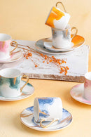 ACAR BRUSH 6 lı Porselen Kahve Fincan Takımı