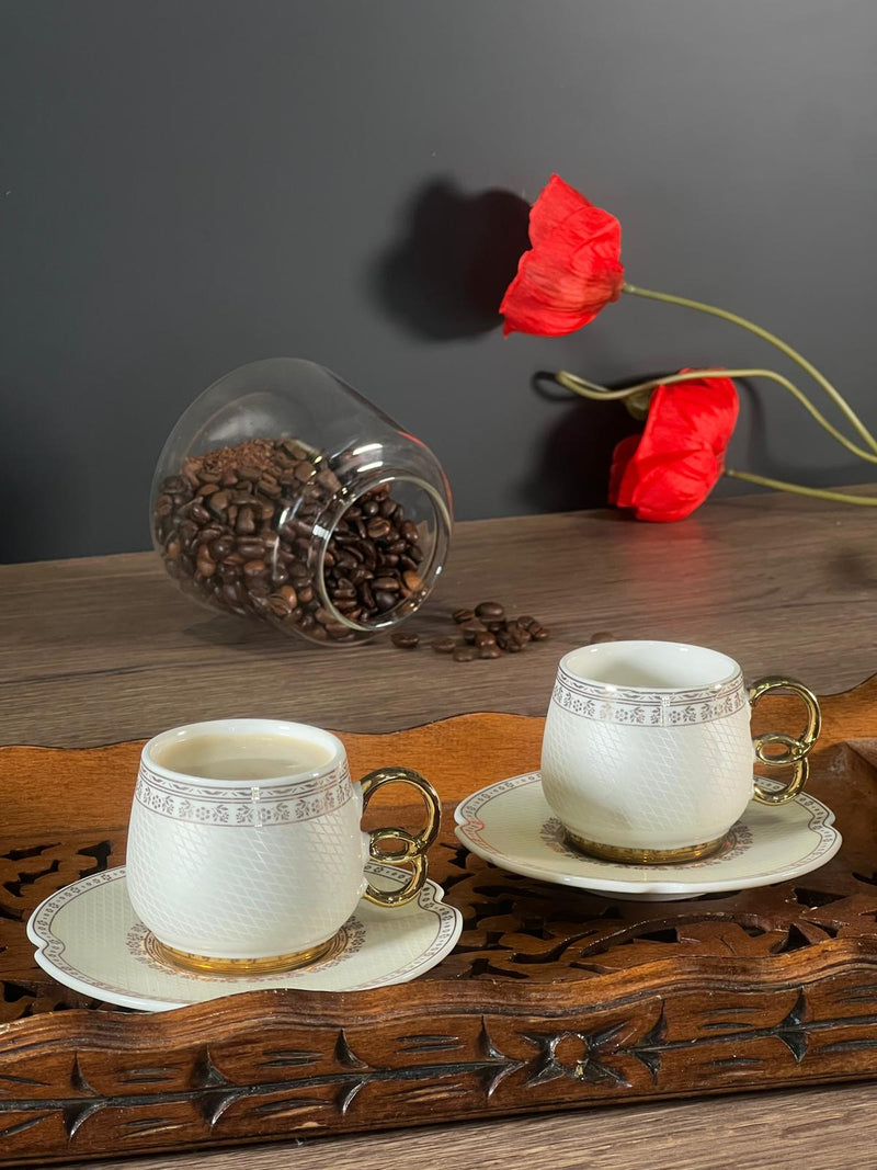 ACAR FREYA 6'lı Porselen kahve fincan takımı