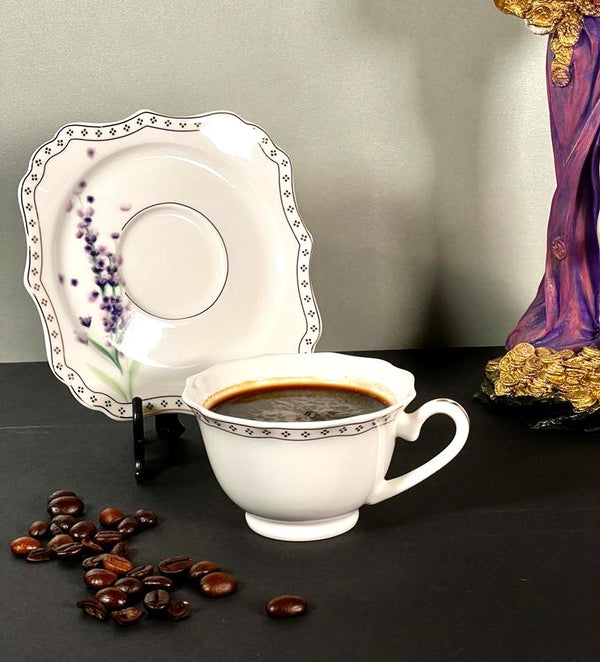 ACAR LOVE GARDEN 6'Lı porselen kahve fincan takımı