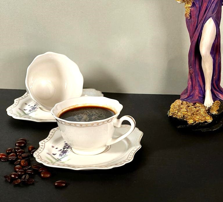 ACAR LOVE GARDEN  6'Lı porselen çay fincan takımı