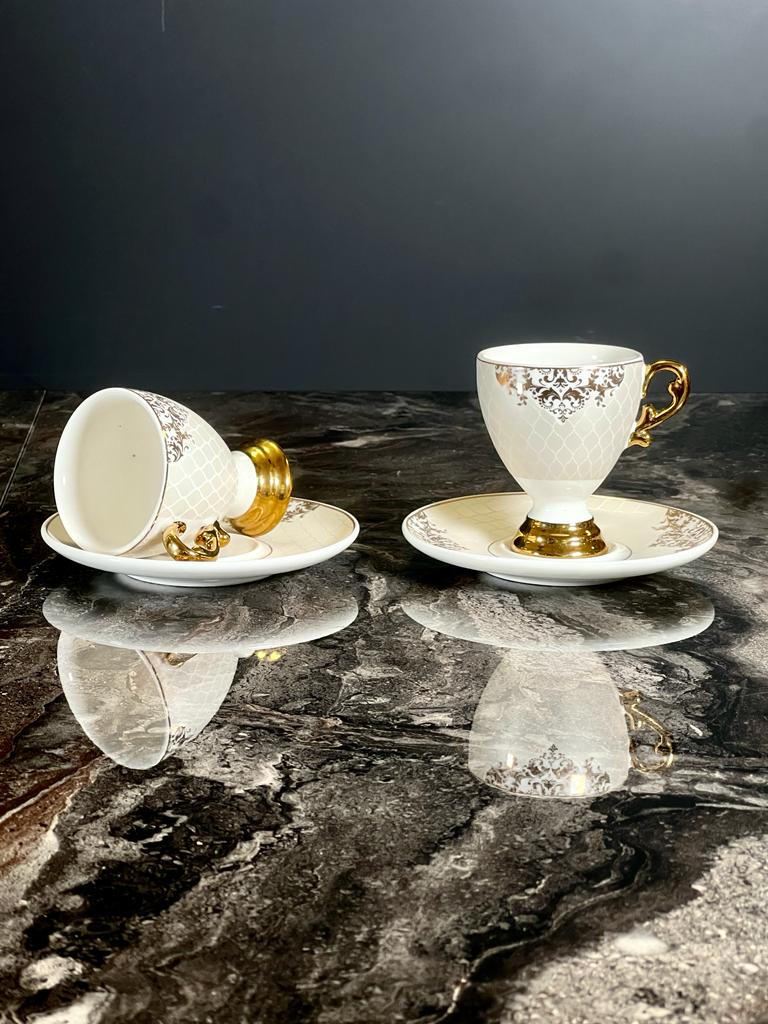 ACAR CAROLINA 6'Lı porselen kahve fincan takımı
