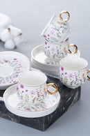 ACAR LIDYA 6 Kişilik Kahve Fincanı Takımı - 90 ml