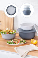 ACAR MASTERPIECE 3er-Set Aufbewahrungsschalen / Salatschüsseln mit Deckel 6 Stk.