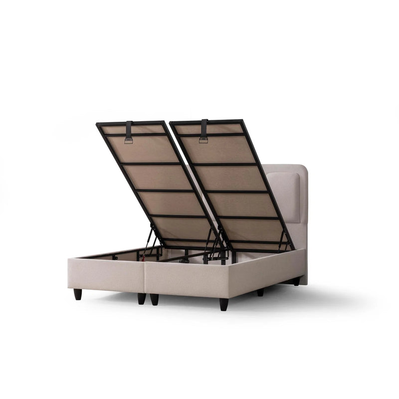 MILAN Lit coffre, Tête de lit et Matelas - Bella Home