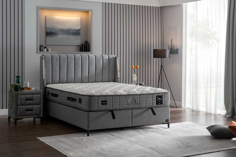 BAMBI BLACKSAND Lit et Matelas au Sable Noir Magnétique - Bella Home