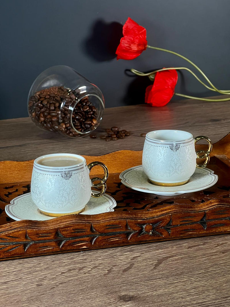 ACAR FREYA 6'lı Porselen kahve fincan takımı