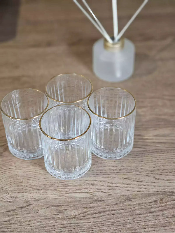TREND HOME ROYAL GLASS Set mit 4 goldenen Gläsern