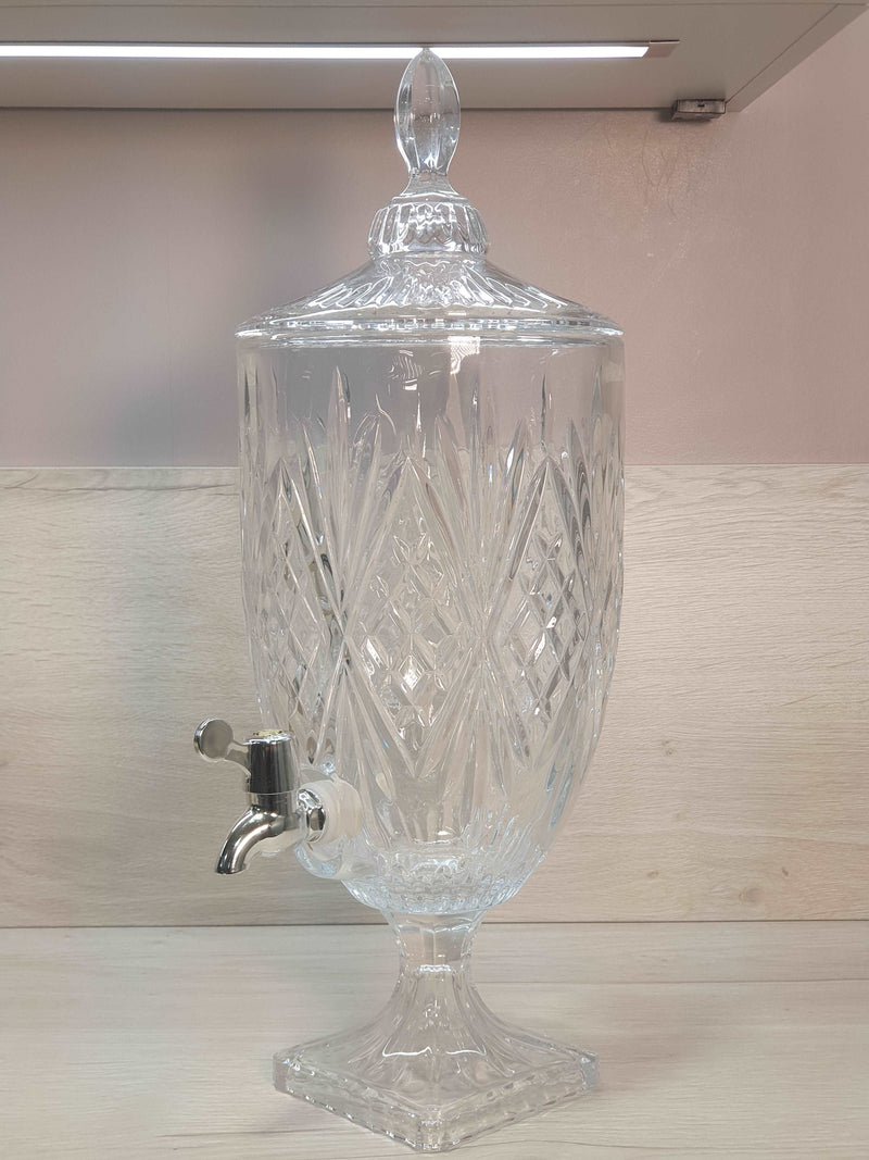 Bella Home Fontaine à boisson 5L en cristal texture à relief - cam İçecek dispenseri