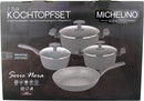 MICHELINO NORA Batterie de cuisine 7 pièces gris induction MICHELINO NORA  7 parça gri indüksiyon MICHELINO NORA 7-tlg. Kochtopf-Set Grau Induktion