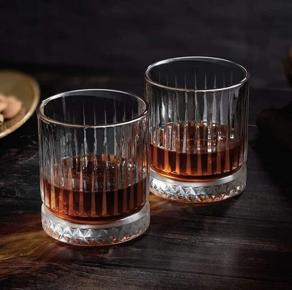 Pasabahce Elysia Gold - Lot De 4 Verres à Whisky 210 Ml Avec Décor Or Élégant, Design Primé