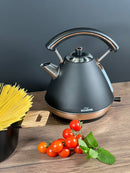 SCHÄFER RETRO Su Isıtıcısı 1,7 litre siyah altın