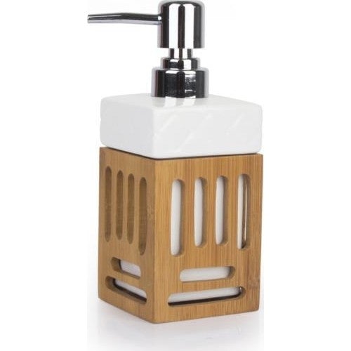 ACAR Distributeur de savon liquide avec cadre en bambou