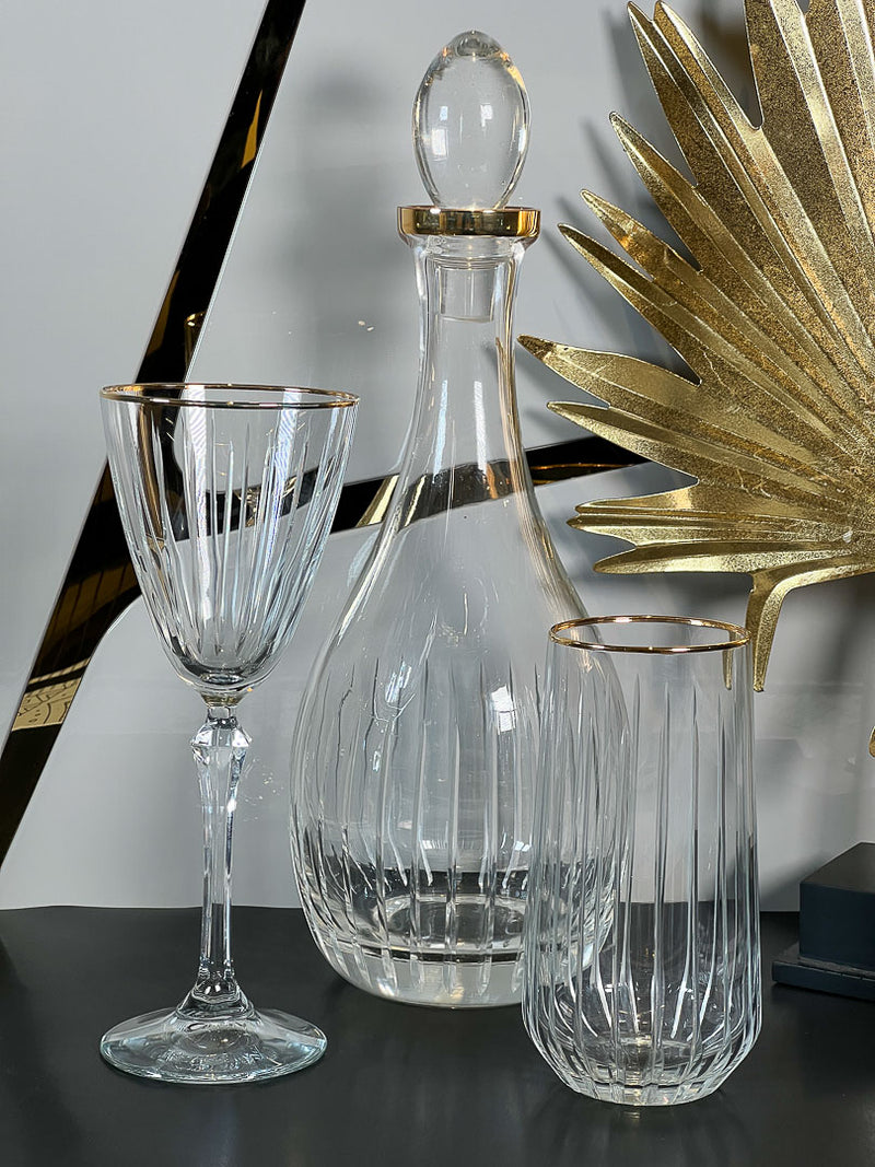 ACAR AQUA COLLECTION GOLD Gläserset Gläser mit Karaffe 25 Stk.