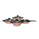 KARACA BIO DIAMOND Antibakteriyel kulplu İndüksiyon tabanlı tencere seti 7 parça  Rosegold