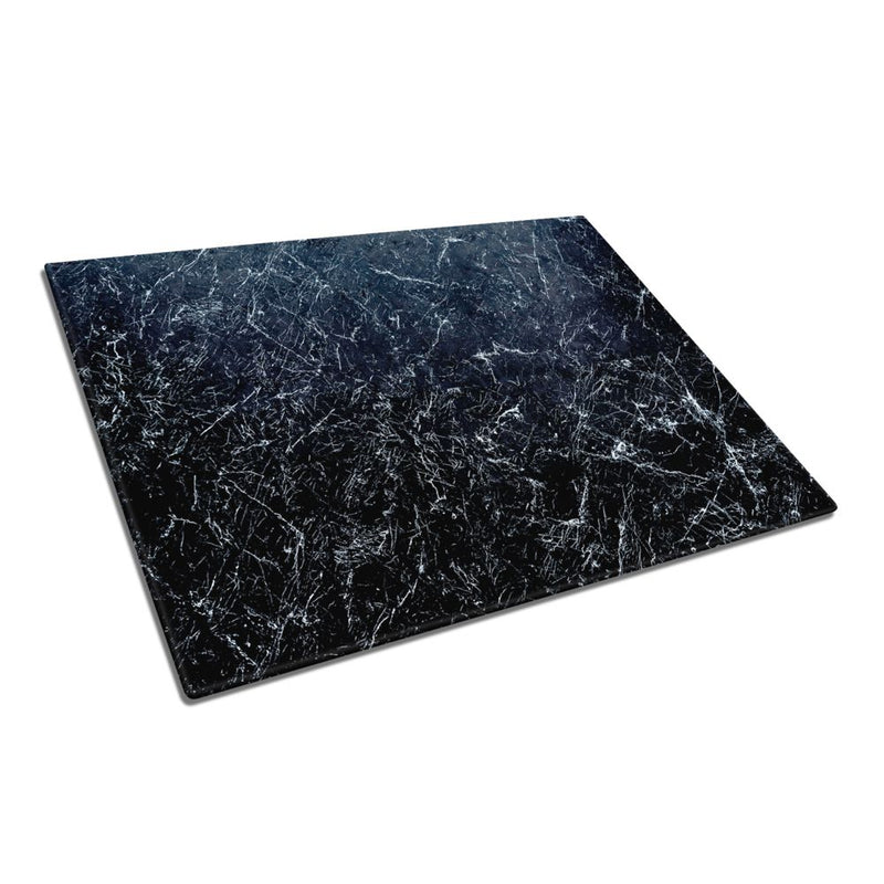 BELLART - Marbre Noir - Planche à découper en verre à impression UV 35x25 cm