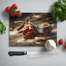 BELLART - Tarçın Uv Baskılı Cam Kesme Tablası 35×25 cm