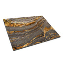 BELLART - Altın Mermer Uv Baskılı Cam Kesme Tablası 35×25 cm