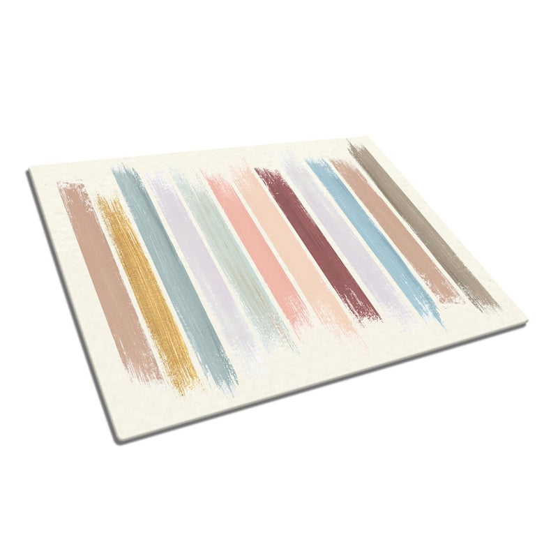 BELLART - Renk Paleti Uv Baskılı Cam Kesme Tablası 35×25 cm
