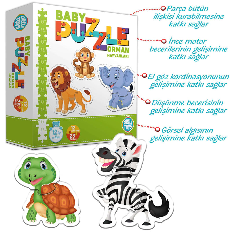 Puzzle Bébé d'Animaux de la Forêt Baby Puzzle Orman Hayvanları Baby Puzzle von Waldtieren
