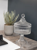 Cam Kapaklı Şekerlik Vazo