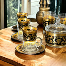 TREND HOME ORIENT GOLD Set aus 12 Gläsern mit Zuckerdose 20 Stk.