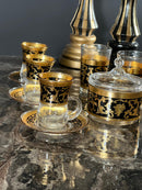 TREND HOME ORIENT GOLD Set aus 12 Gläsern mit Zuckerdose 20 Stk.