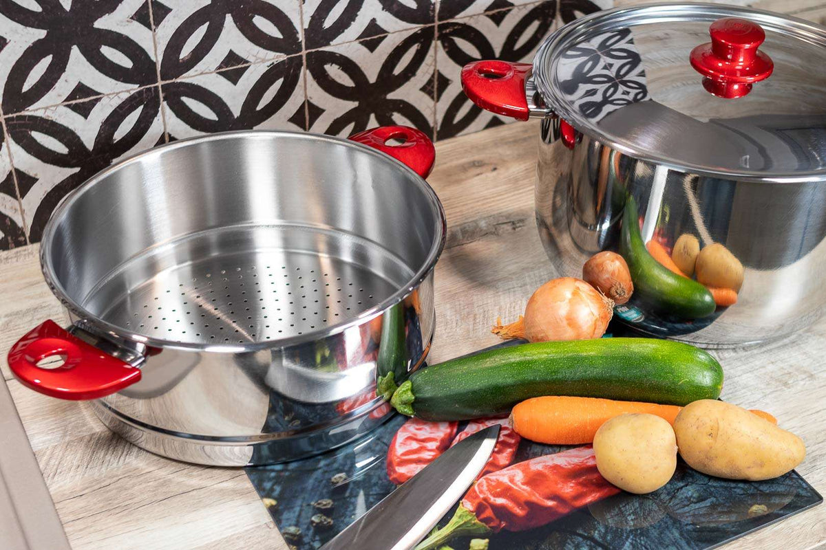Couscoussier 3 En 1 Haussmann Héritage 12L - Cuisson Vapeur, Faitout, Induction