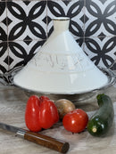 TREND HOME COLLECTION Tajine en céramique et acier motif marbré doré - 6 personnes - Bella Home