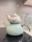 KARACA MORLAND Porselen ve Emaye Demlikli Çaydanlık Takımı - İndüksiyonlu