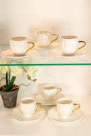 KARACA SARKAS Set de tasses à café 12 pièces 6 personnes - 6 Kişilik Kahve Fincanı Takımı