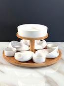 TREND HOME Döner ayaklı 10 parçalı sunum seti