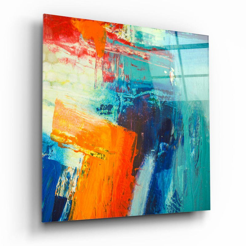 Tableau en verre - Peinture Abstraite Multicolore - Cam tablo - Soyut Çok Renkli Resim - Glasbild - Abstrakte mehrfarbige Malerei