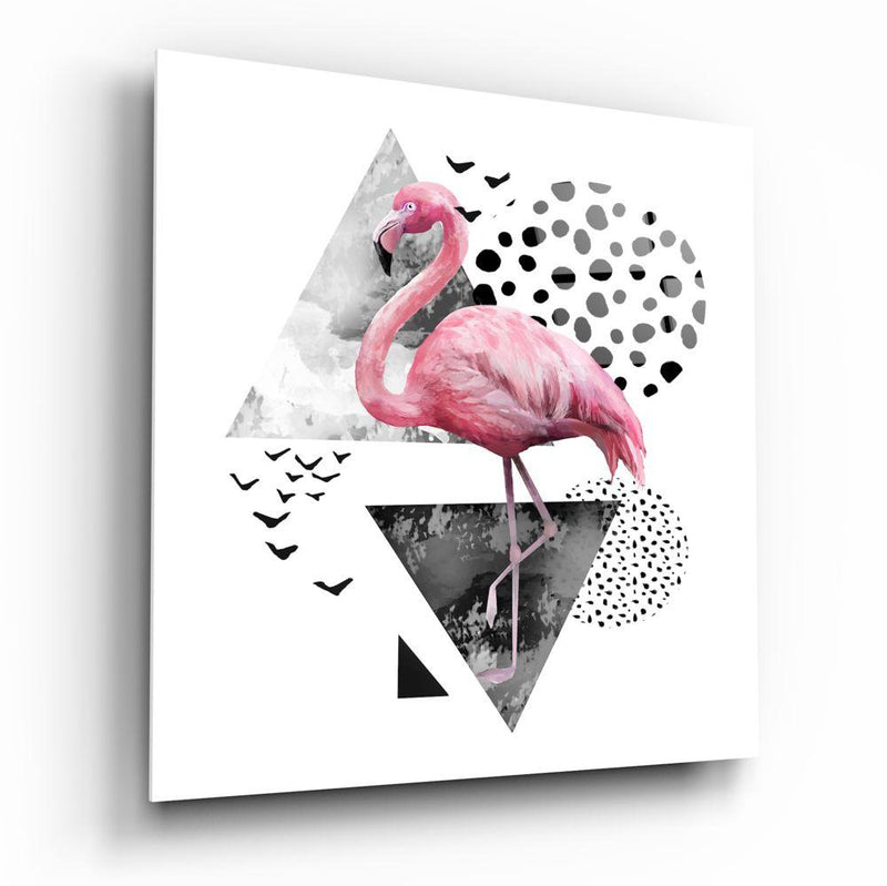 Tableau en verre - Flamant rose - Cam tablo - Pembe flamingo - Glasbild - Rosa Flamingo